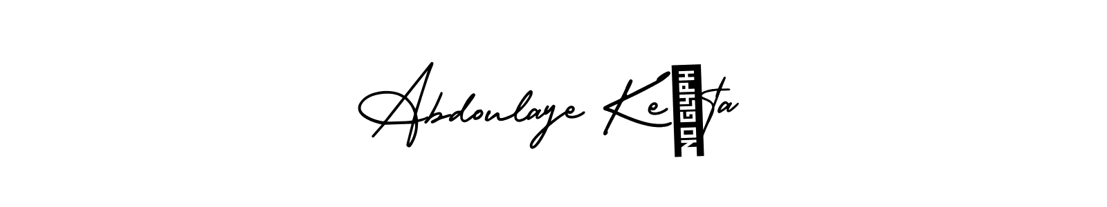 You should practise on your own different ways (AmerikaSignatureDemo-Regular) to write your name (Abdoulaye Keïta) in signature. don't let someone else do it for you. Abdoulaye Keïta signature style 3 images and pictures png