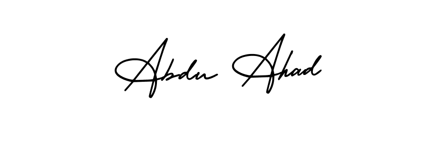 Create a beautiful signature design for name Abdu Ahad. With this signature (AmerikaSignatureDemo-Regular) fonts, you can make a handwritten signature for free. Abdu Ahad signature style 3 images and pictures png