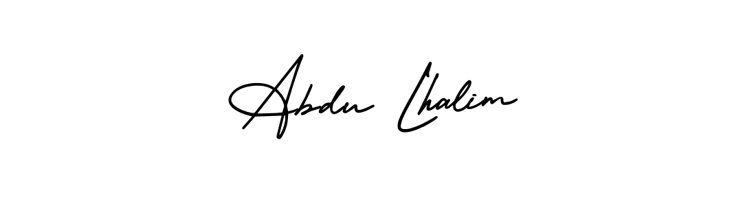 Abdu Lhalim stylish signature style. Best Handwritten Sign (AmerikaSignatureDemo-Regular) for my name. Handwritten Signature Collection Ideas for my name Abdu Lhalim. Abdu Lhalim signature style 3 images and pictures png