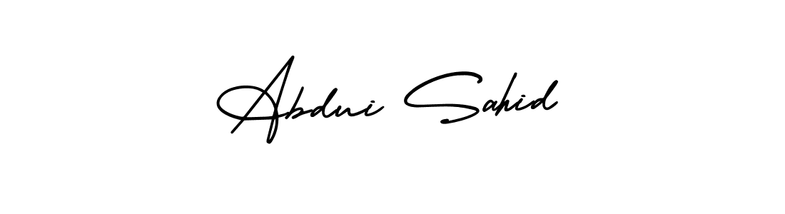 Design your own signature with our free online signature maker. With this signature software, you can create a handwritten (AmerikaSignatureDemo-Regular) signature for name Abdui Sahid. Abdui Sahid signature style 3 images and pictures png