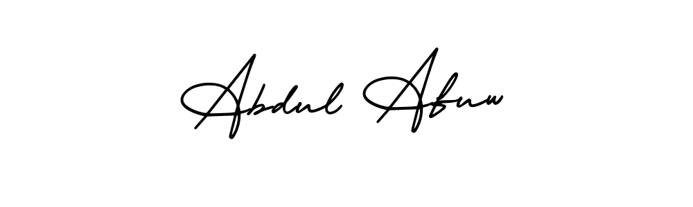 You should practise on your own different ways (AmerikaSignatureDemo-Regular) to write your name (Abdul Afuw) in signature. don't let someone else do it for you. Abdul Afuw signature style 3 images and pictures png