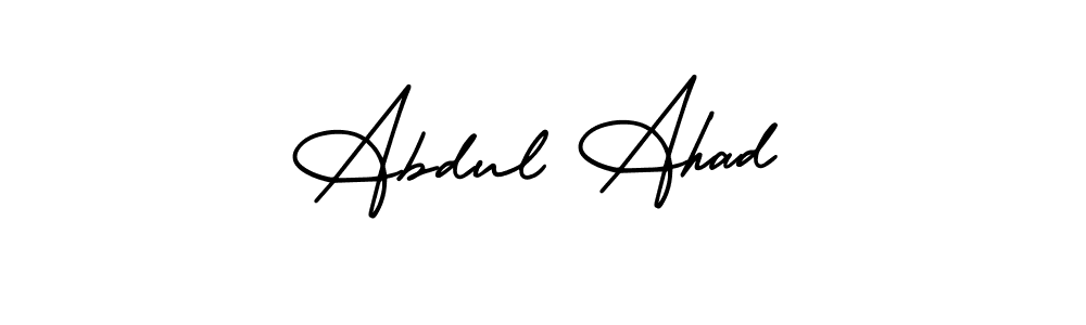 How to make Abdul Ahad signature? AmerikaSignatureDemo-Regular is a professional autograph style. Create handwritten signature for Abdul Ahad name. Abdul Ahad signature style 3 images and pictures png