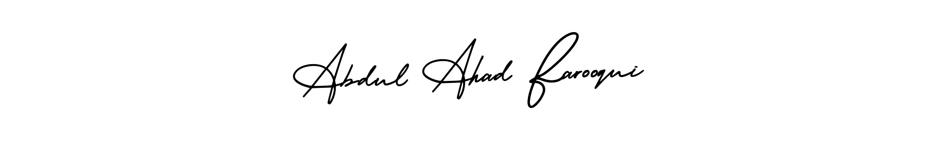 Abdul Ahad Farooqui stylish signature style. Best Handwritten Sign (AmerikaSignatureDemo-Regular) for my name. Handwritten Signature Collection Ideas for my name Abdul Ahad Farooqui. Abdul Ahad Farooqui signature style 3 images and pictures png