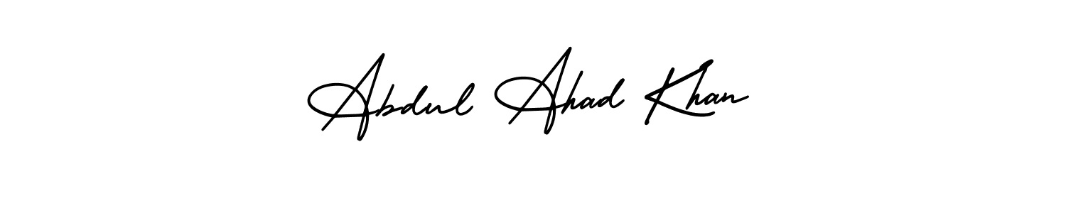 Similarly AmerikaSignatureDemo-Regular is the best handwritten signature design. Signature creator online .You can use it as an online autograph creator for name Abdul Ahad Khan. Abdul Ahad Khan signature style 3 images and pictures png