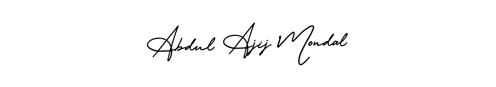 How to make Abdul Ajij Mondal name signature. Use AmerikaSignatureDemo-Regular style for creating short signs online. This is the latest handwritten sign. Abdul Ajij Mondal signature style 3 images and pictures png