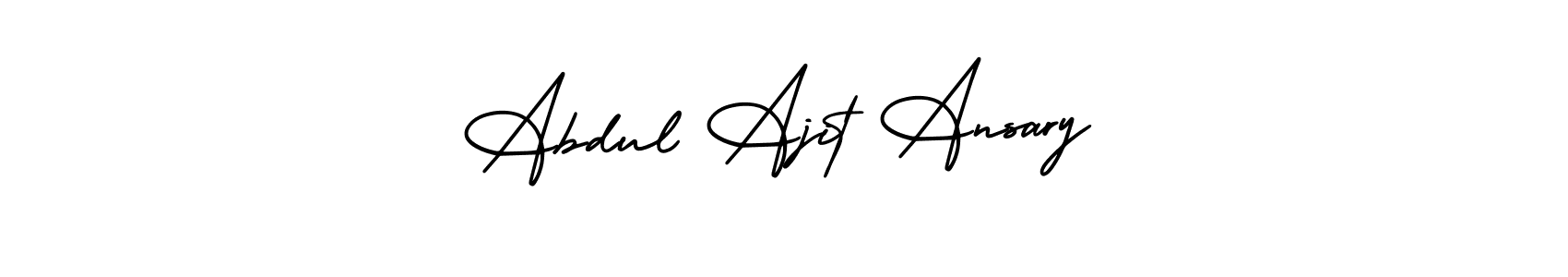 The best way (AmerikaSignatureDemo-Regular) to make a short signature is to pick only two or three words in your name. The name Abdul Ajit Ansary include a total of six letters. For converting this name. Abdul Ajit Ansary signature style 3 images and pictures png