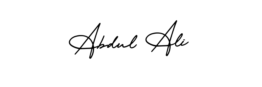 How to make Abdul Ali name signature. Use AmerikaSignatureDemo-Regular style for creating short signs online. This is the latest handwritten sign. Abdul Ali signature style 3 images and pictures png