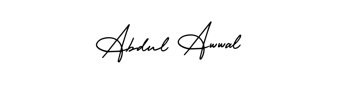 It looks lik you need a new signature style for name Abdul Awwal. Design unique handwritten (AmerikaSignatureDemo-Regular) signature with our free signature maker in just a few clicks. Abdul Awwal signature style 3 images and pictures png