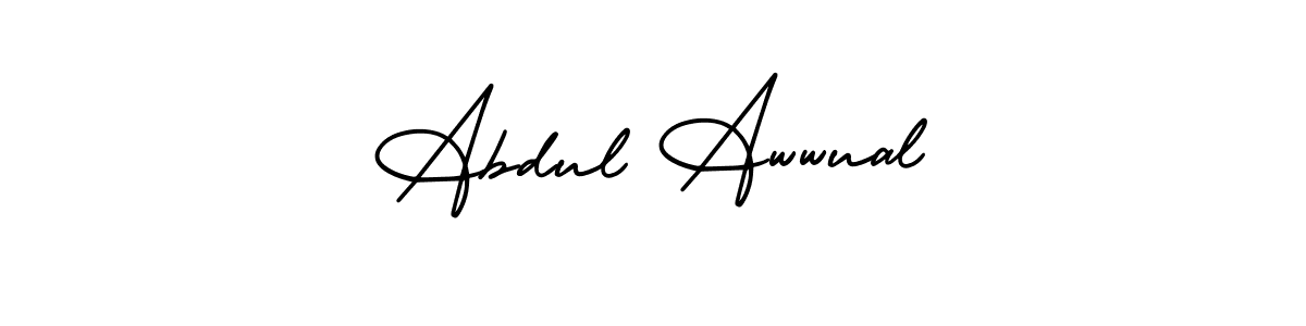 Make a beautiful signature design for name Abdul Awwual. With this signature (AmerikaSignatureDemo-Regular) style, you can create a handwritten signature for free. Abdul Awwual signature style 3 images and pictures png