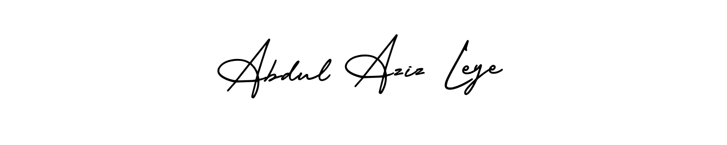 Design your own signature with our free online signature maker. With this signature software, you can create a handwritten (AmerikaSignatureDemo-Regular) signature for name Abdul Aziz Leye. Abdul Aziz Leye signature style 3 images and pictures png