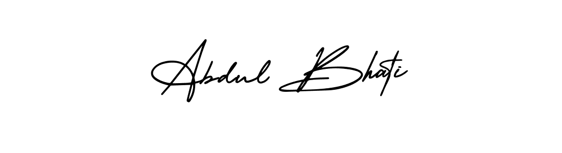Design your own signature with our free online signature maker. With this signature software, you can create a handwritten (AmerikaSignatureDemo-Regular) signature for name Abdul Bhati. Abdul Bhati signature style 3 images and pictures png
