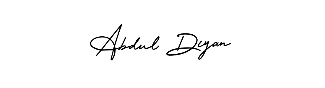 Abdul Diyan stylish signature style. Best Handwritten Sign (AmerikaSignatureDemo-Regular) for my name. Handwritten Signature Collection Ideas for my name Abdul Diyan. Abdul Diyan signature style 3 images and pictures png