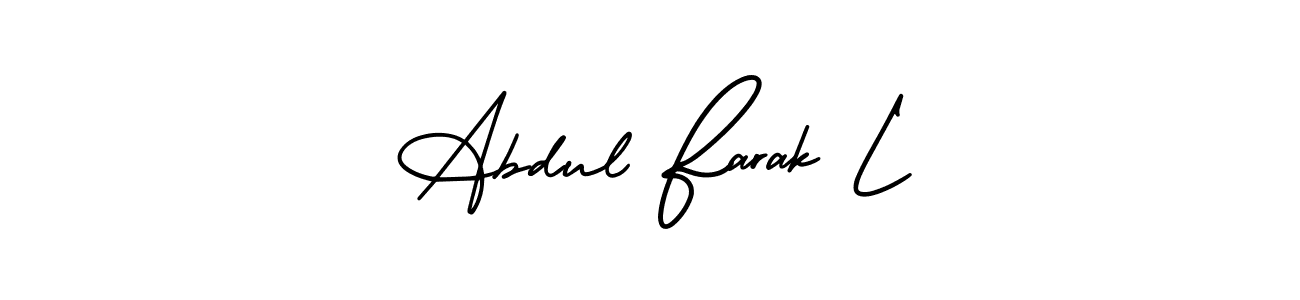 How to make Abdul Farak L signature? AmerikaSignatureDemo-Regular is a professional autograph style. Create handwritten signature for Abdul Farak L name. Abdul Farak L signature style 3 images and pictures png