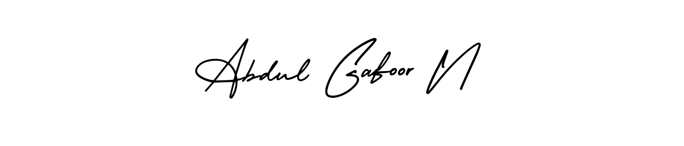 AmerikaSignatureDemo-Regular is a professional signature style that is perfect for those who want to add a touch of class to their signature. It is also a great choice for those who want to make their signature more unique. Get Abdul Gafoor N name to fancy signature for free. Abdul Gafoor N signature style 3 images and pictures png