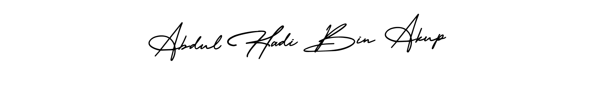 See photos of Abdul Hadi Bin Akup official signature by Spectra . Check more albums & portfolios. Read reviews & check more about AmerikaSignatureDemo-Regular font. Abdul Hadi Bin Akup signature style 3 images and pictures png
