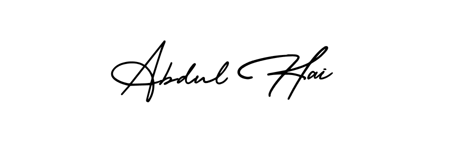 This is the best signature style for the Abdul Hai name. Also you like these signature font (AmerikaSignatureDemo-Regular). Mix name signature. Abdul Hai signature style 3 images and pictures png