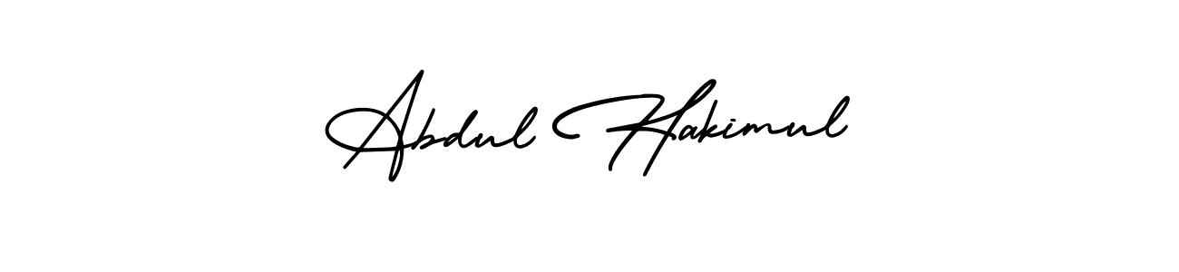 Make a beautiful signature design for name Abdul Hakimul. With this signature (AmerikaSignatureDemo-Regular) style, you can create a handwritten signature for free. Abdul Hakimul signature style 3 images and pictures png