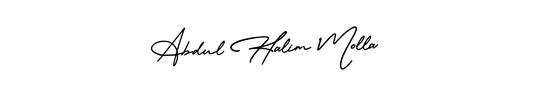 Make a beautiful signature design for name Abdul Halim Molla. With this signature (AmerikaSignatureDemo-Regular) style, you can create a handwritten signature for free. Abdul Halim Molla signature style 3 images and pictures png
