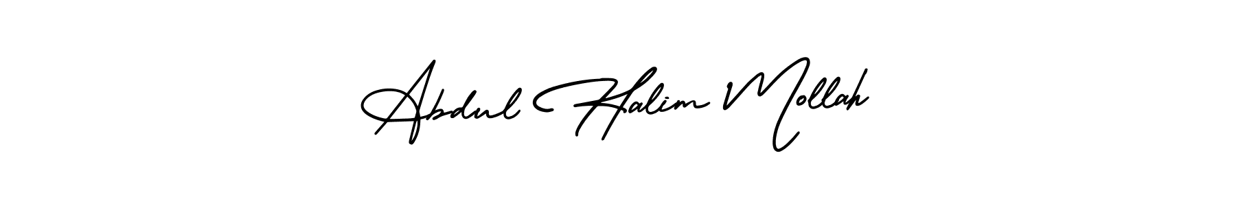 Make a beautiful signature design for name Abdul Halim Mollah. With this signature (AmerikaSignatureDemo-Regular) style, you can create a handwritten signature for free. Abdul Halim Mollah signature style 3 images and pictures png