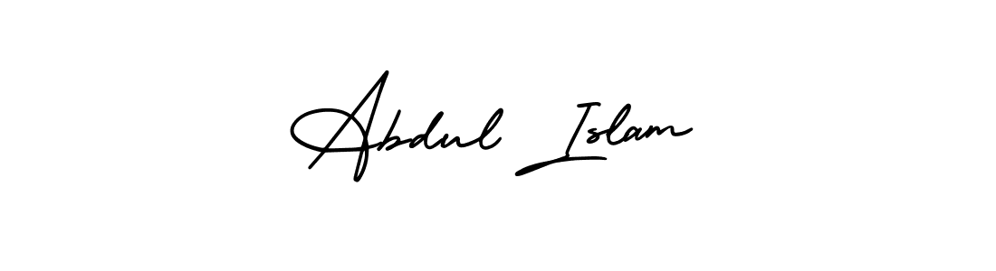 Also You can easily find your signature by using the search form. We will create Abdul Islam name handwritten signature images for you free of cost using AmerikaSignatureDemo-Regular sign style. Abdul Islam signature style 3 images and pictures png