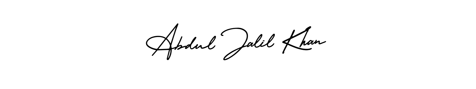 Use a signature maker to create a handwritten signature online. With this signature software, you can design (AmerikaSignatureDemo-Regular) your own signature for name Abdul Jalil Khan. Abdul Jalil Khan signature style 3 images and pictures png