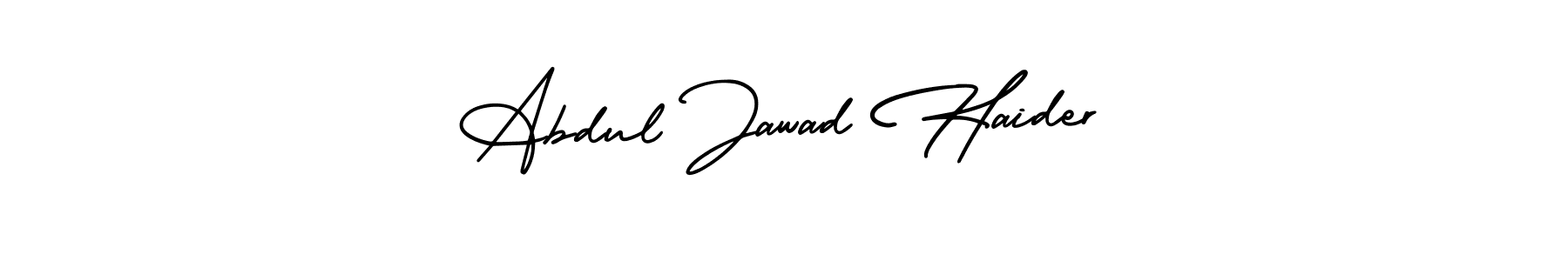 You should practise on your own different ways (AmerikaSignatureDemo-Regular) to write your name (Abdul Jawad Haider) in signature. don't let someone else do it for you. Abdul Jawad Haider signature style 3 images and pictures png