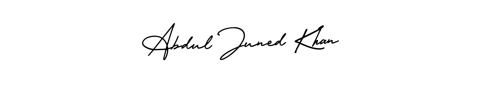 Create a beautiful signature design for name Abdul Juned Khan. With this signature (AmerikaSignatureDemo-Regular) fonts, you can make a handwritten signature for free. Abdul Juned Khan signature style 3 images and pictures png