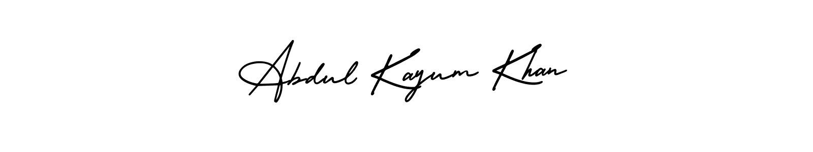 You should practise on your own different ways (AmerikaSignatureDemo-Regular) to write your name (Abdul Kayum Khan) in signature. don't let someone else do it for you. Abdul Kayum Khan signature style 3 images and pictures png