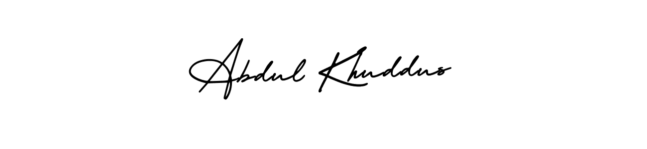 Design your own signature with our free online signature maker. With this signature software, you can create a handwritten (AmerikaSignatureDemo-Regular) signature for name Abdul Khuddus. Abdul Khuddus signature style 3 images and pictures png