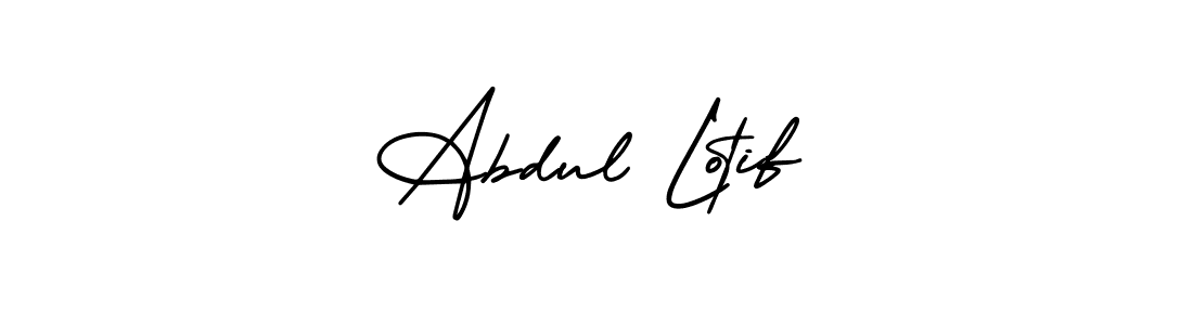 The best way (AmerikaSignatureDemo-Regular) to make a short signature is to pick only two or three words in your name. The name Abdul Lotif include a total of six letters. For converting this name. Abdul Lotif signature style 3 images and pictures png