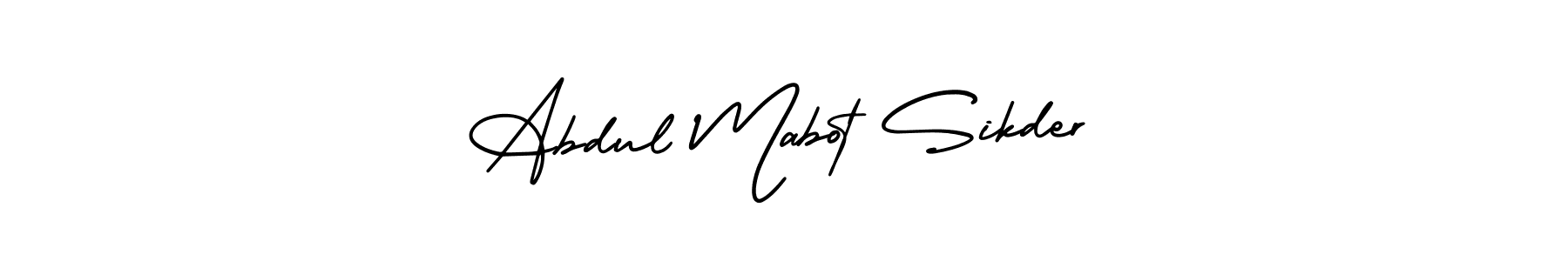 See photos of Abdul Mabot Sikder official signature by Spectra . Check more albums & portfolios. Read reviews & check more about AmerikaSignatureDemo-Regular font. Abdul Mabot Sikder signature style 3 images and pictures png