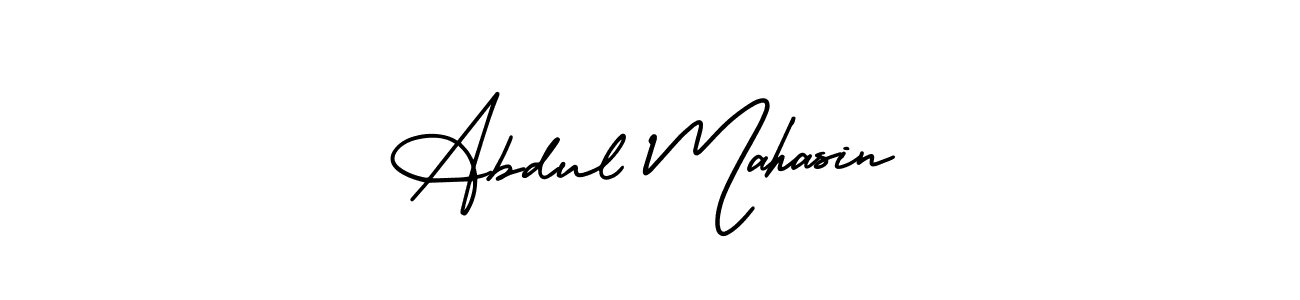 This is the best signature style for the Abdul Mahasin name. Also you like these signature font (AmerikaSignatureDemo-Regular). Mix name signature. Abdul Mahasin signature style 3 images and pictures png