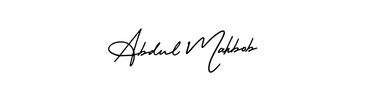 Design your own signature with our free online signature maker. With this signature software, you can create a handwritten (AmerikaSignatureDemo-Regular) signature for name Abdul Mahbob. Abdul Mahbob signature style 3 images and pictures png