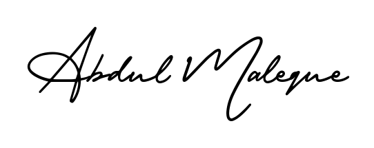 Download transparent PNG signature for name Abdul Maleque styled with AmerikaSignatureDemo-Regular font. Ready to paste directly into PDF and Word agreements. Abdul Maleque signature style 3 images and pictures png