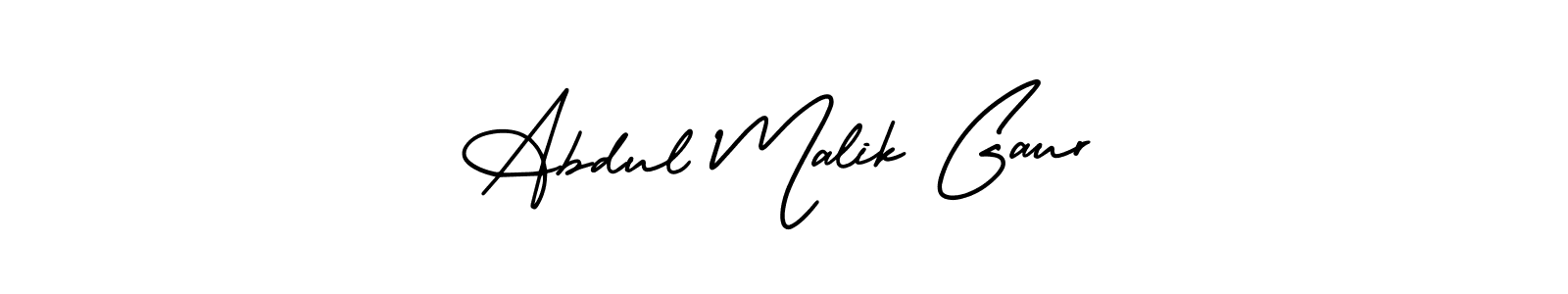 Make a beautiful signature design for name Abdul Malik Gaur. With this signature (AmerikaSignatureDemo-Regular) style, you can create a handwritten signature for free. Abdul Malik Gaur signature style 3 images and pictures png