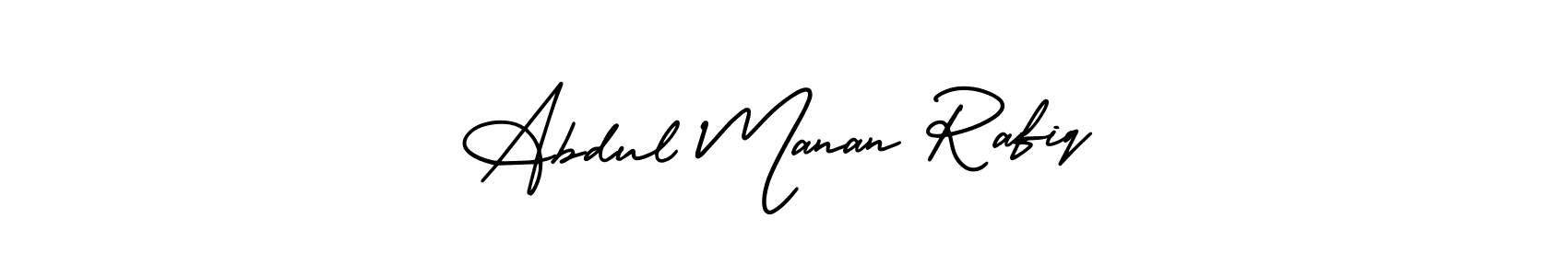 You can use this online signature creator to create a handwritten signature for the name Abdul Manan Rafiq. This is the best online autograph maker. Abdul Manan Rafiq signature style 3 images and pictures png