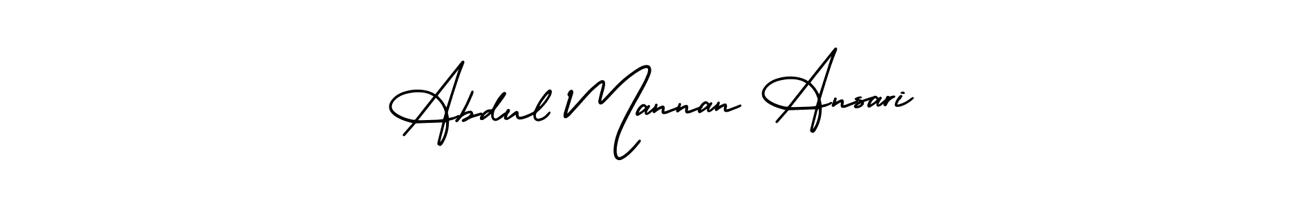 Make a beautiful signature design for name Abdul Mannan Ansari. With this signature (AmerikaSignatureDemo-Regular) style, you can create a handwritten signature for free. Abdul Mannan Ansari signature style 3 images and pictures png