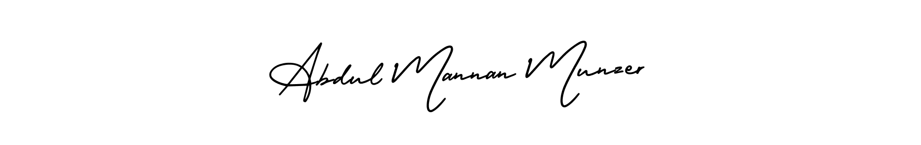It looks lik you need a new signature style for name Abdul Mannan Munzer. Design unique handwritten (AmerikaSignatureDemo-Regular) signature with our free signature maker in just a few clicks. Abdul Mannan Munzer signature style 3 images and pictures png