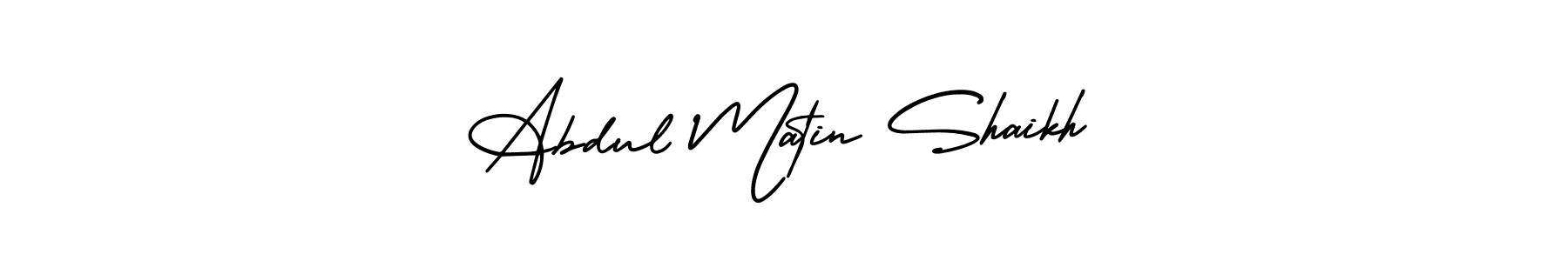 It looks lik you need a new signature style for name Abdul Matin Shaikh. Design unique handwritten (AmerikaSignatureDemo-Regular) signature with our free signature maker in just a few clicks. Abdul Matin Shaikh signature style 3 images and pictures png