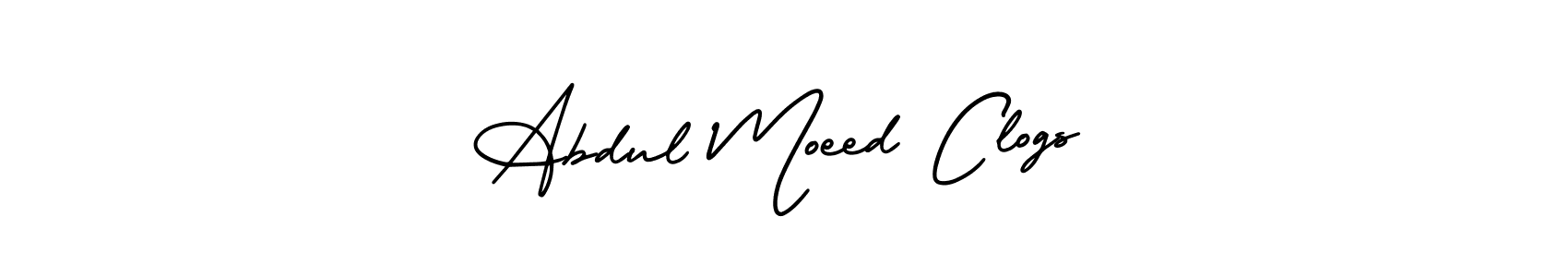 How to make Abdul Moeed Clogs name signature. Use AmerikaSignatureDemo-Regular style for creating short signs online. This is the latest handwritten sign. Abdul Moeed Clogs signature style 3 images and pictures png