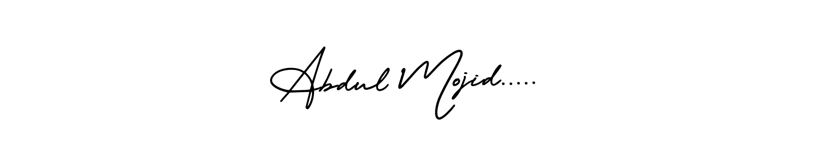 Similarly AmerikaSignatureDemo-Regular is the best handwritten signature design. Signature creator online .You can use it as an online autograph creator for name Abdul Mojid...... Abdul Mojid..... signature style 3 images and pictures png