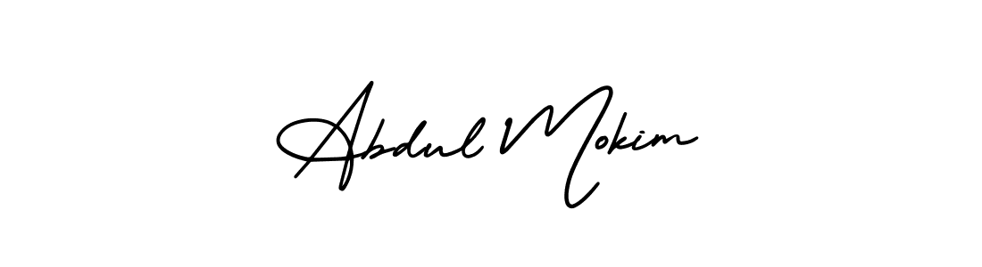 Use a signature maker to create a handwritten signature online. With this signature software, you can design (AmerikaSignatureDemo-Regular) your own signature for name Abdul Mokim. Abdul Mokim signature style 3 images and pictures png
