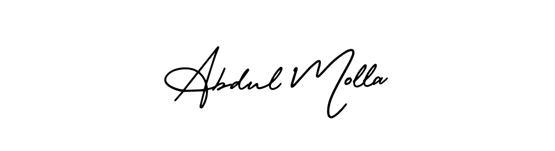 It looks lik you need a new signature style for name Abdul Molla. Design unique handwritten (AmerikaSignatureDemo-Regular) signature with our free signature maker in just a few clicks. Abdul Molla signature style 3 images and pictures png