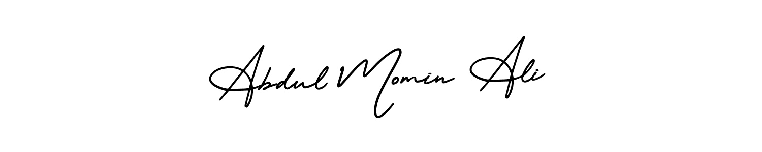 Use a signature maker to create a handwritten signature online. With this signature software, you can design (AmerikaSignatureDemo-Regular) your own signature for name Abdul Momin Ali. Abdul Momin Ali signature style 3 images and pictures png