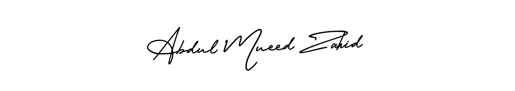 Make a beautiful signature design for name Abdul Mueed Zahid. With this signature (AmerikaSignatureDemo-Regular) style, you can create a handwritten signature for free. Abdul Mueed Zahid signature style 3 images and pictures png