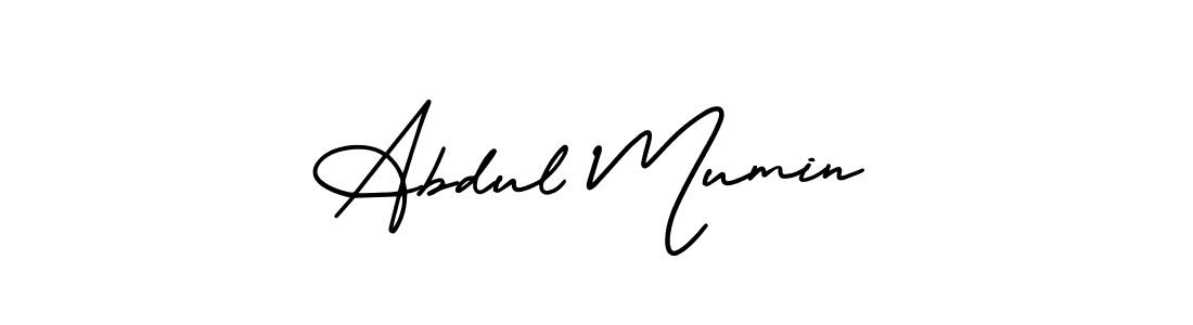 The best way (AmerikaSignatureDemo-Regular) to make a short signature is to pick only two or three words in your name. The name Abdul Mumin include a total of six letters. For converting this name. Abdul Mumin signature style 3 images and pictures png
