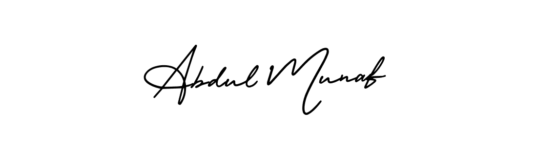 Use a signature maker to create a handwritten signature online. With this signature software, you can design (AmerikaSignatureDemo-Regular) your own signature for name Abdul Munaf. Abdul Munaf signature style 3 images and pictures png