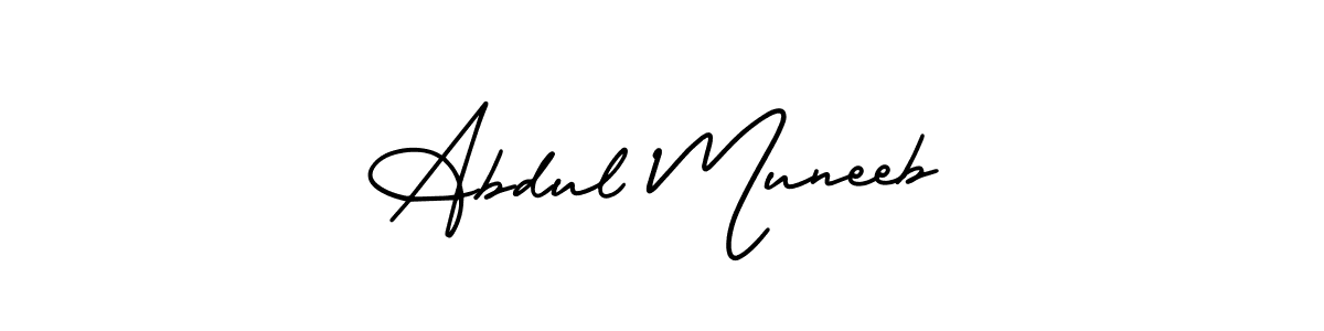 Abdul Muneeb stylish signature style. Best Handwritten Sign (AmerikaSignatureDemo-Regular) for my name. Handwritten Signature Collection Ideas for my name Abdul Muneeb. Abdul Muneeb signature style 3 images and pictures png