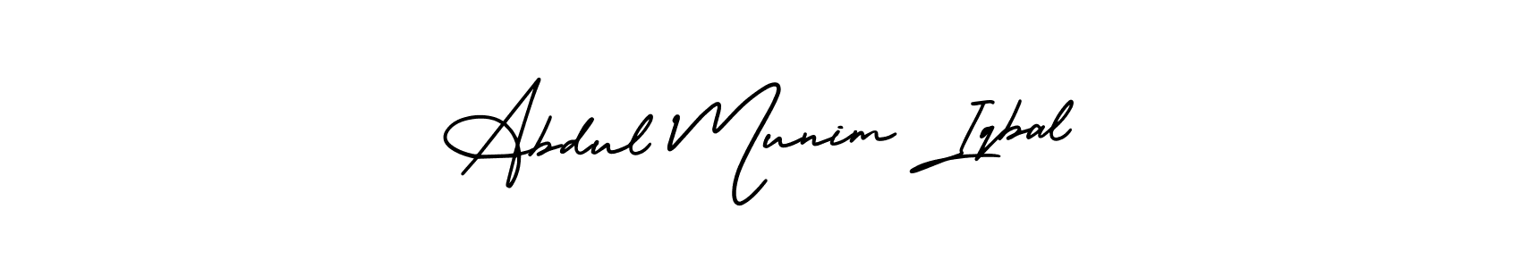 How to make Abdul Munim Iqbal name signature. Use AmerikaSignatureDemo-Regular style for creating short signs online. This is the latest handwritten sign. Abdul Munim Iqbal signature style 3 images and pictures png