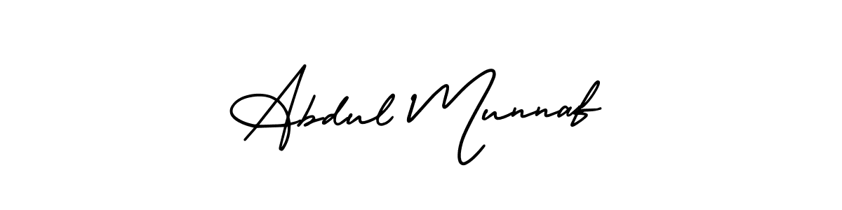 The best way (AmerikaSignatureDemo-Regular) to make a short signature is to pick only two or three words in your name. The name Abdul Munnaf include a total of six letters. For converting this name. Abdul Munnaf signature style 3 images and pictures png